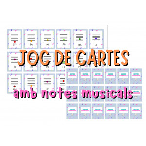 JOC DE CARTES Notes musicals @musicalitza