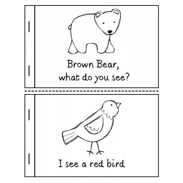 Brown bear mini-book