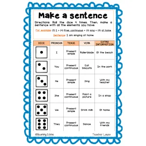 MAKE A SENTENCE: PRESENT SIMPLE AND CONTINUOUS