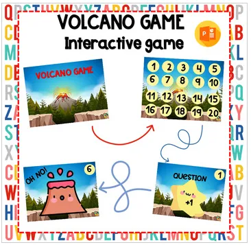 VOLCANO GAME TEMPLATE POWERPOINT