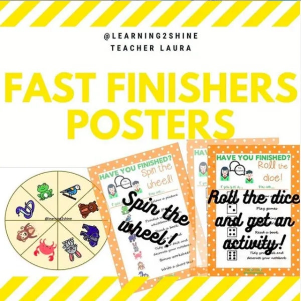 FAST FINISHERS POSTERS (DICE & SPINNER)