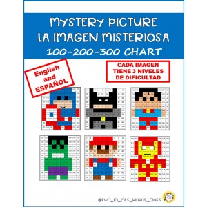 SUPER HERO !  Imagen misteriosa cuadro del 100/200/300 -Inglés/Español