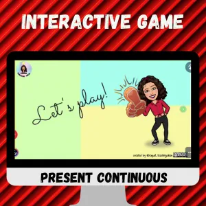 Interactive game (Genially). What is she doing?
