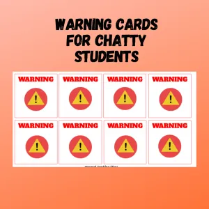 Warning cards
