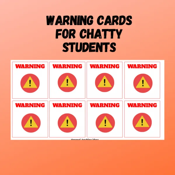 Warning cards