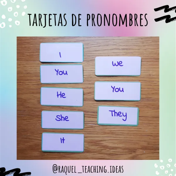 Personal pronoun cards