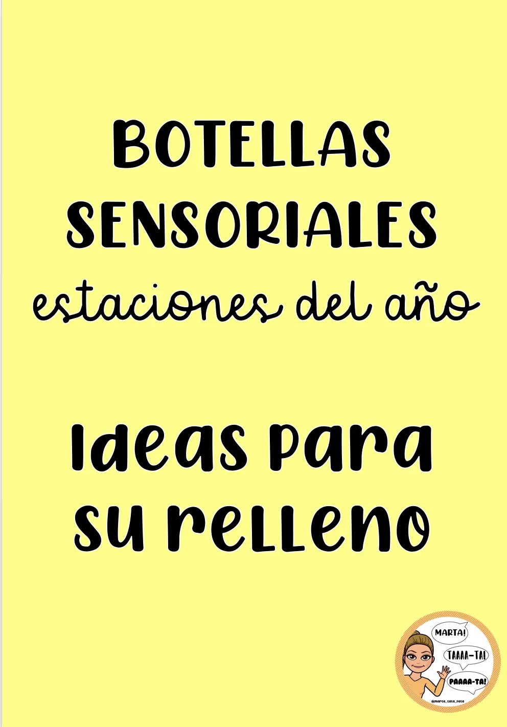 Ideas para el relleno de botellas sensoriales. Estaciones del año