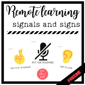 REMOTE LEARNING SIGNS AND SIGNALS
