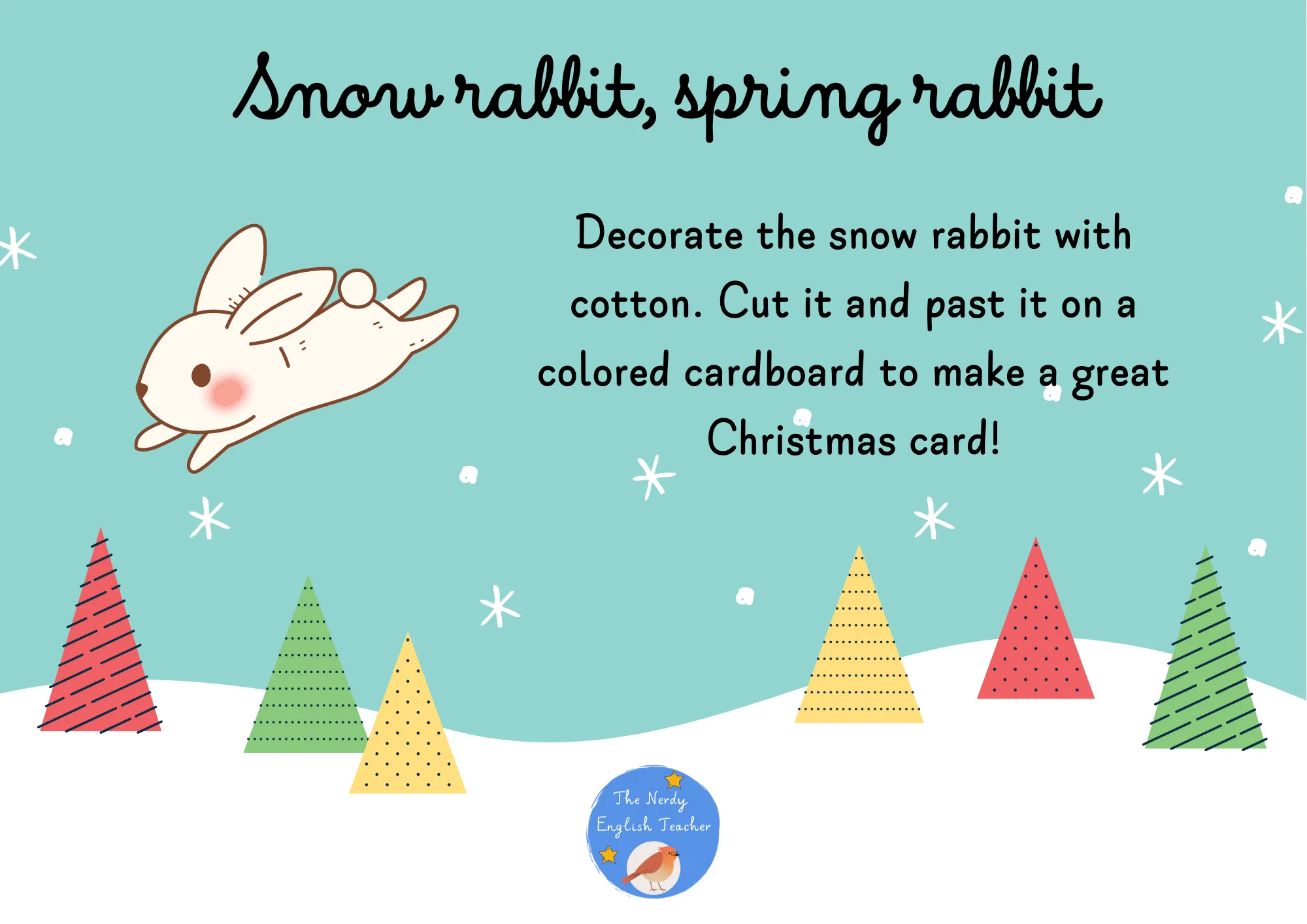 Christmas card: "Snow rabbit, spring rabbit" by Il Sung Na