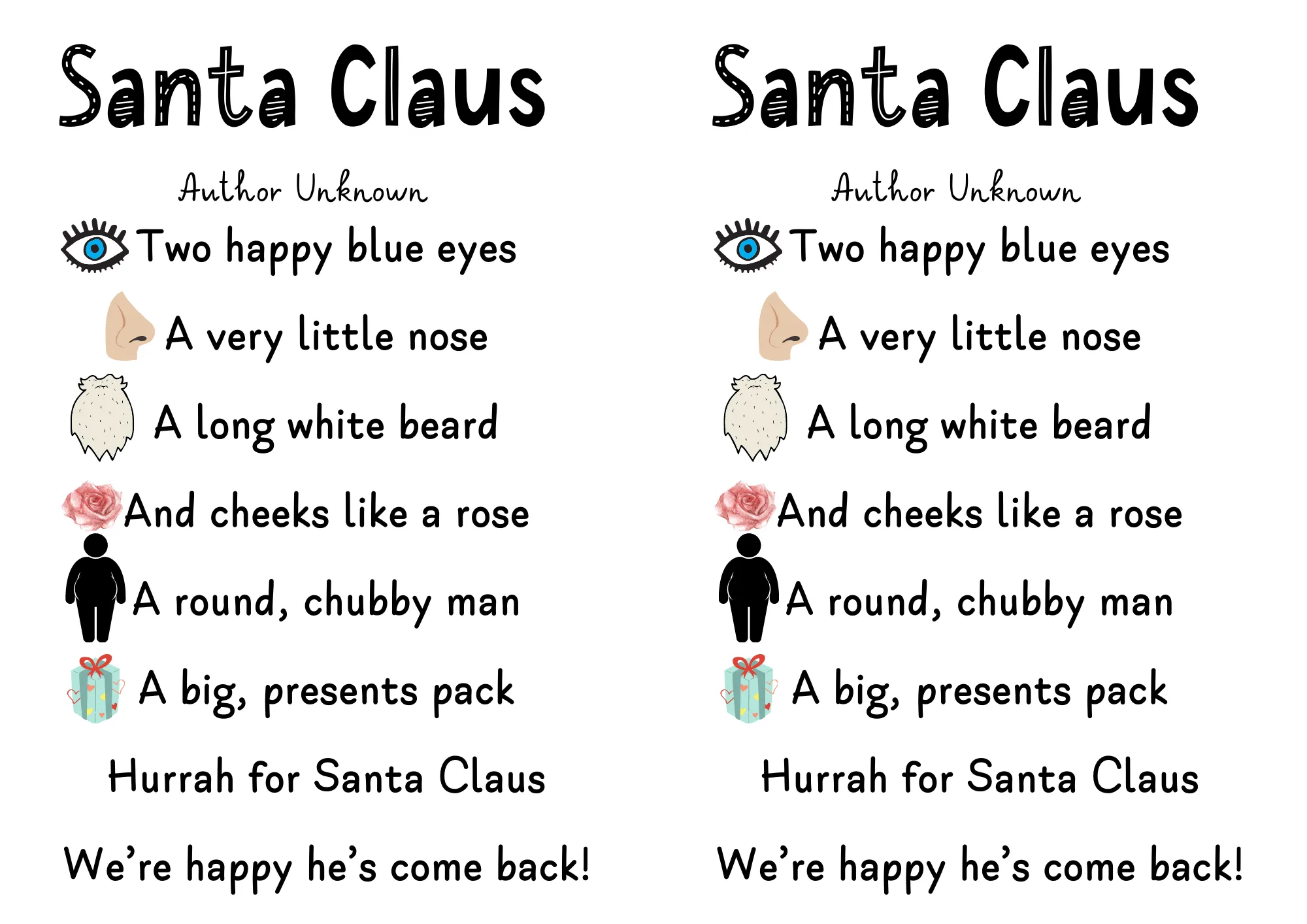 Santa Claus Christmas poem