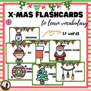 Christmas vocabulary flashcards