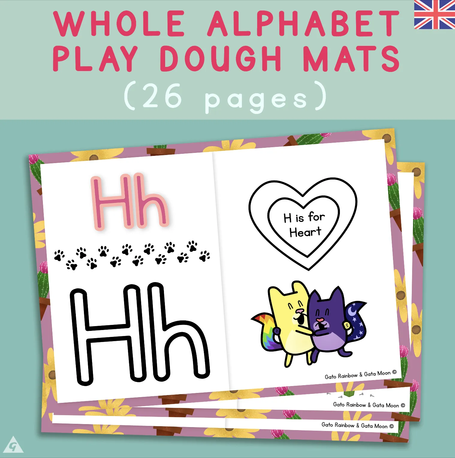 ALPHABET Play Dough Mats  - Create letters and drawings with playdough - English