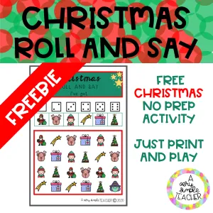 CHRISTMAS: Roll & Say Game