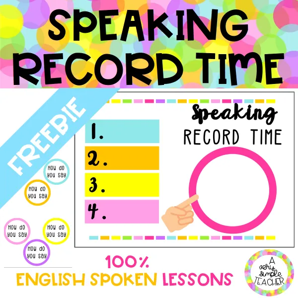 Speaking record time for 100% english spoken EFL lessons!