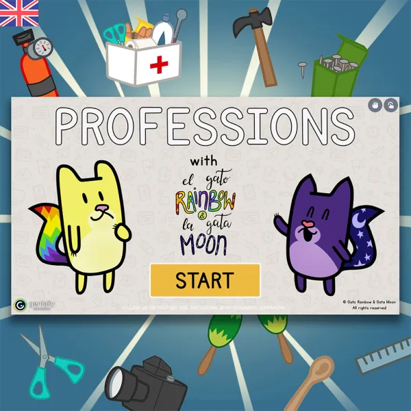 Professions - 5 Interactive Activities (ENGLISH games for online classes)