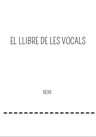 EL LLIBRE DE LES VOCALS