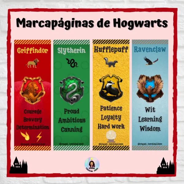 Marcapáginas Hogwarts / bookmarks