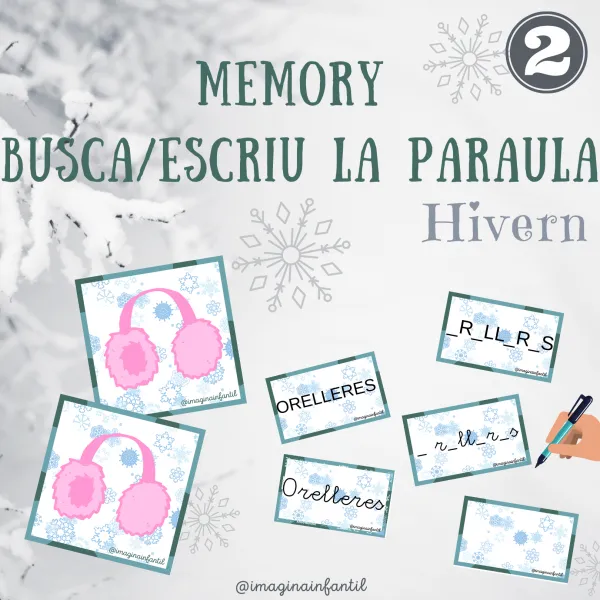Memory busca/escriu la paraula - Hivern (II)