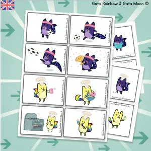 12 SEQUENCING puzzles - 3 & 4 steps