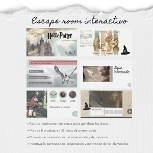 Genially a modo escape room de Harry Potter
