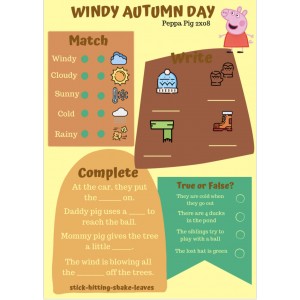 Windy Autumn Day Peppa Pig