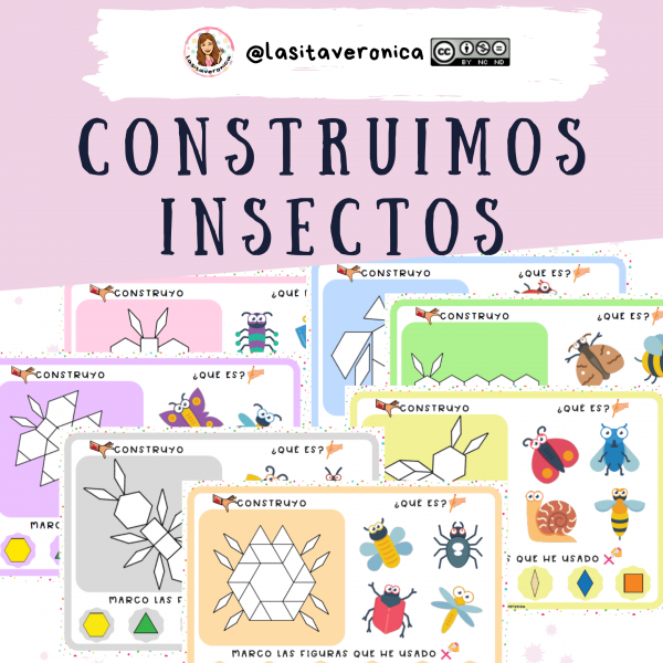 Geometría y mates de insectos / Insects/Spring Pattern Blocks Math