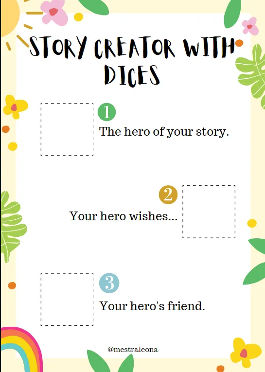 Story creator with dices