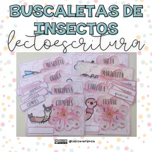Identificación de letras en Primavera. Buscaletras "INSECTOS" / Letter finders "INSECTS". Spring.