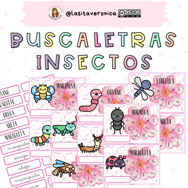 Buscaletras "INSECTOS" / Letter finders "INSECTS"