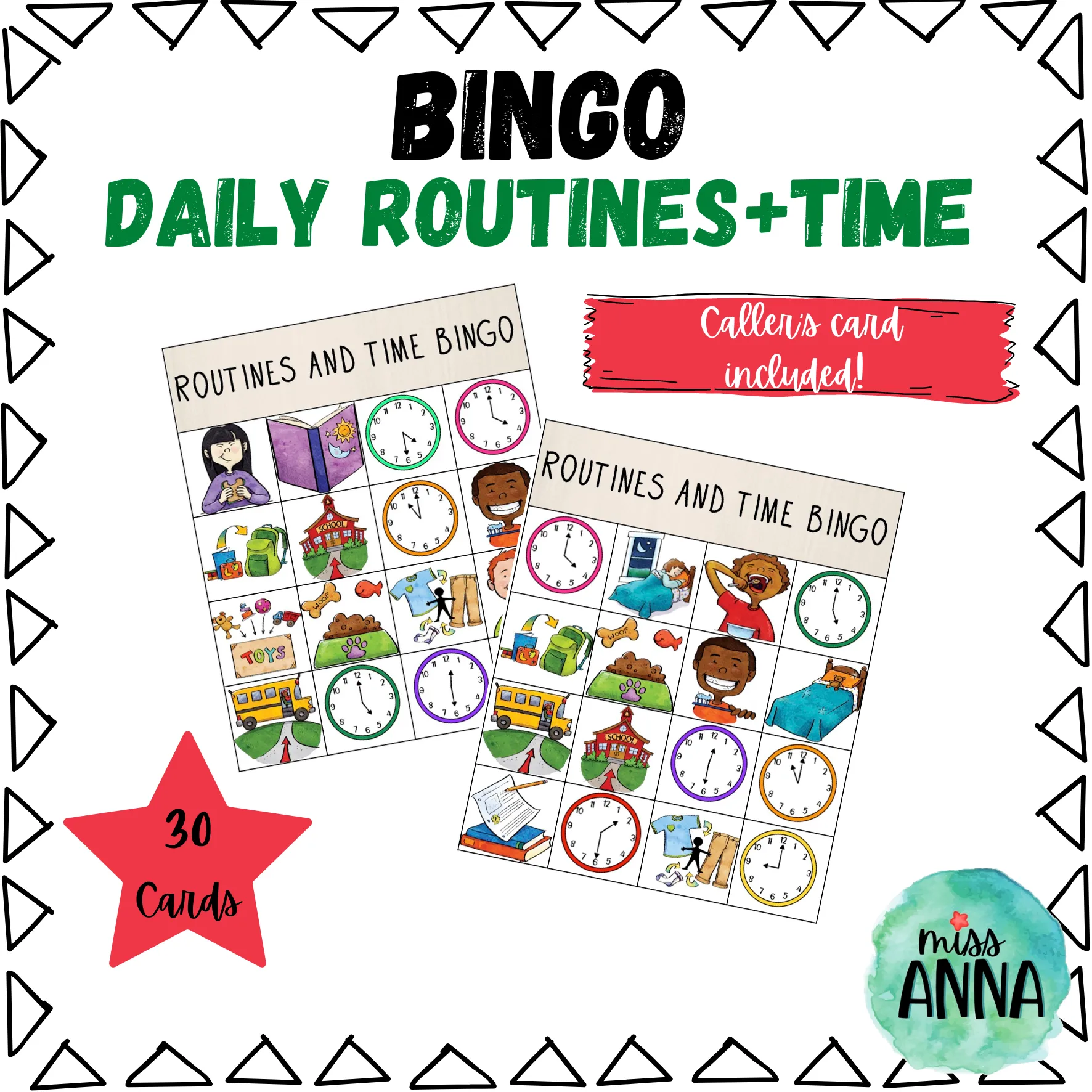 DAILY ROUTINES AND TIME Bingo