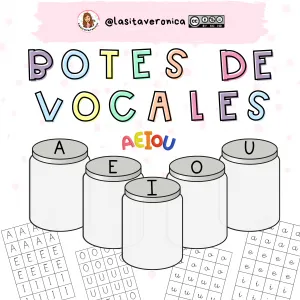 Los botes de las vocales / Vowel bottles