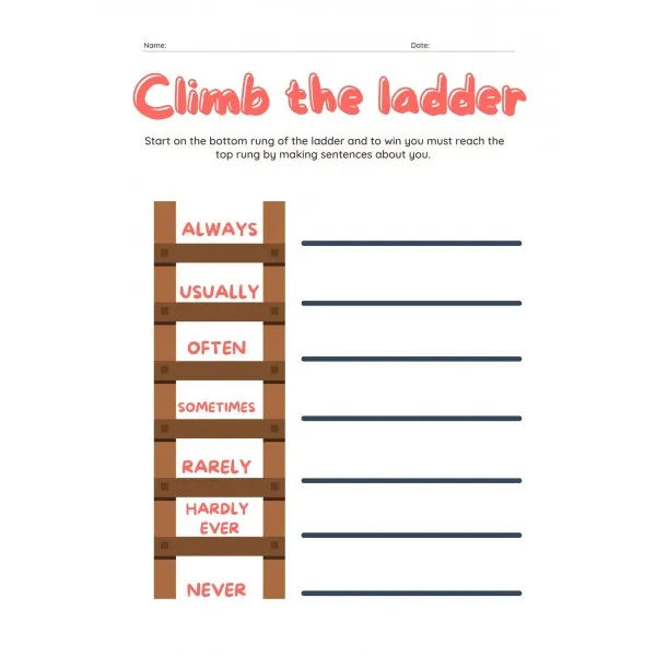 Climb the ladder - Adverbs of frequency