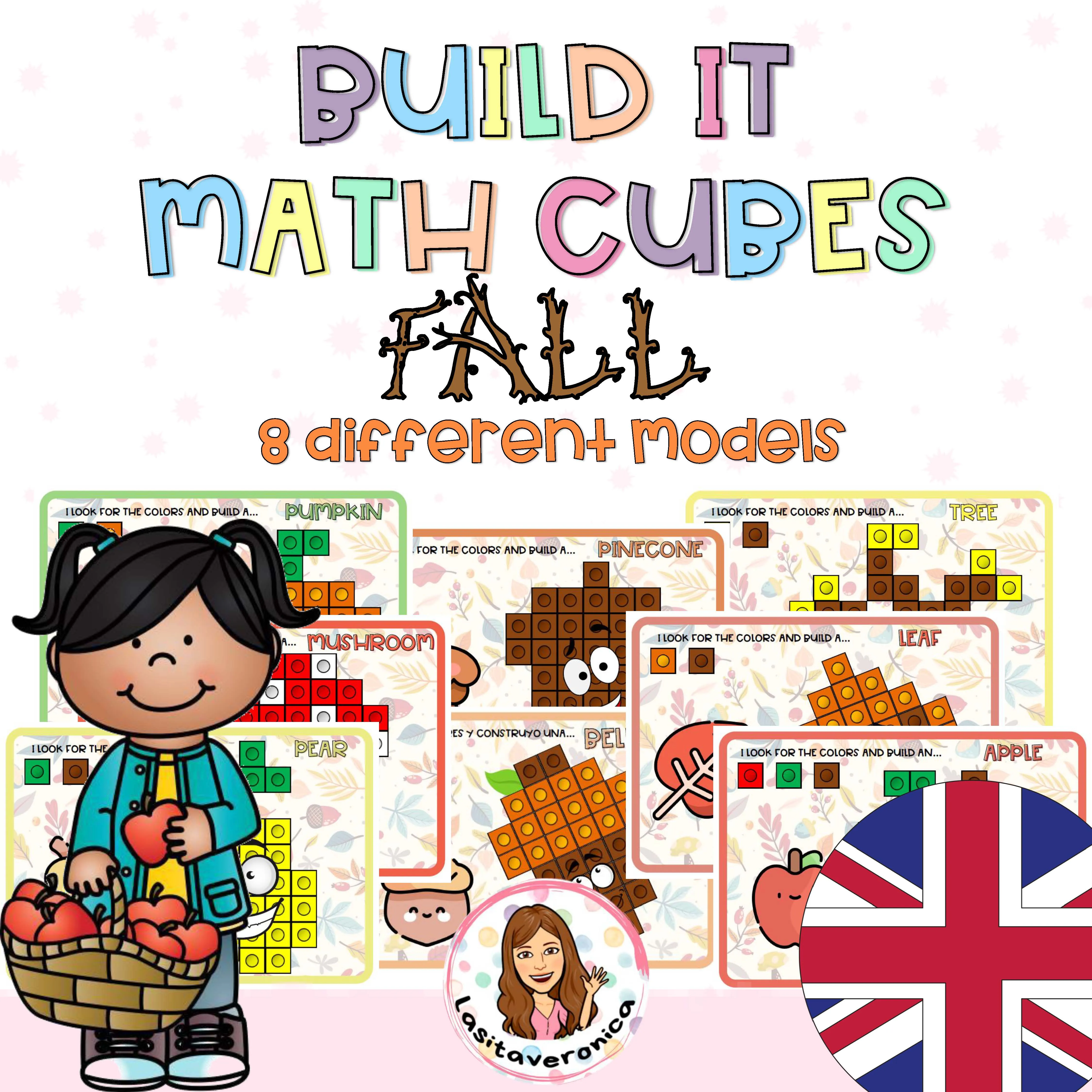 FALL Mathlink Cubes. Build it. English.