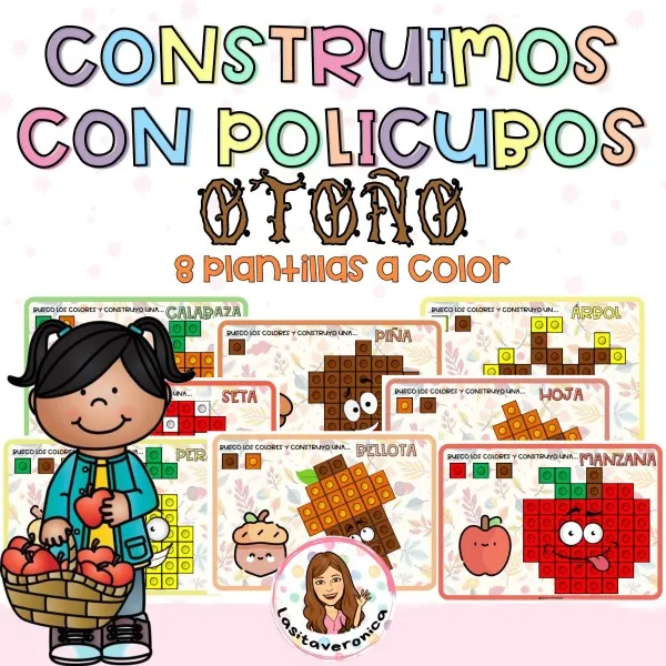 Construimos con policubos OTOÑO / FALL Mathlink Cubes. Spanish.