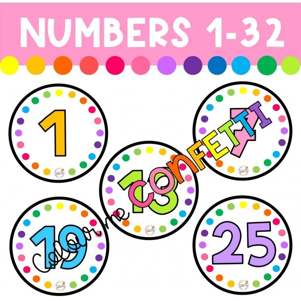 Classroom numbers - Cards