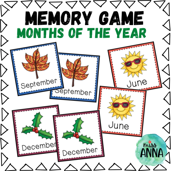 Months of the year MEMORY GAME