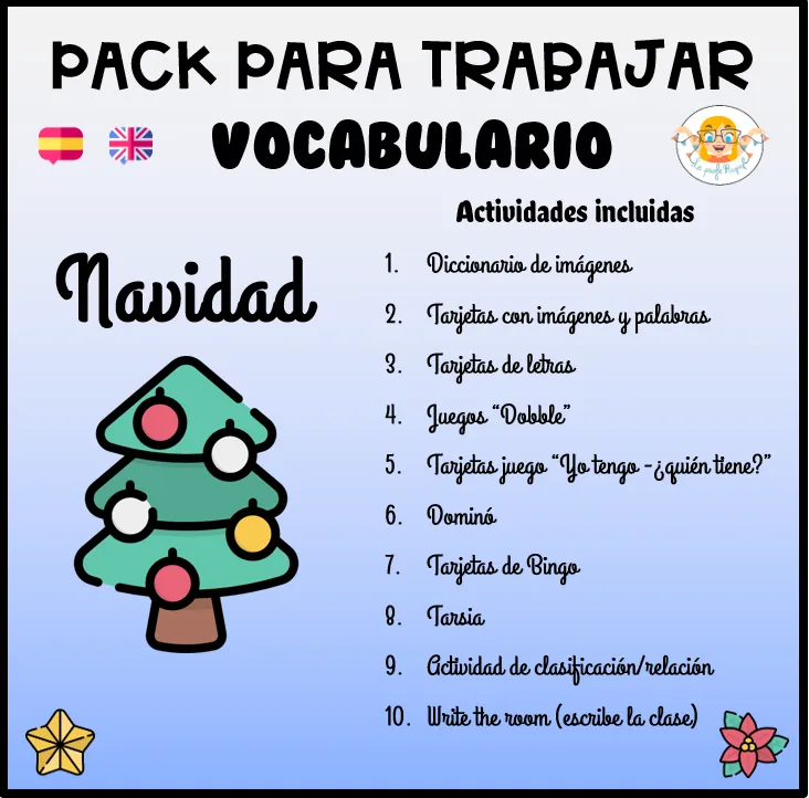Pack vocabulario Navidad (ING)
