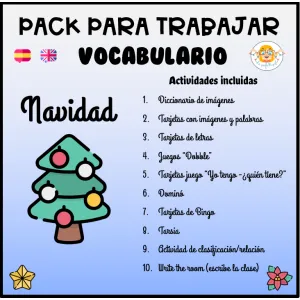 Pack vocabulario Navidad (ING)