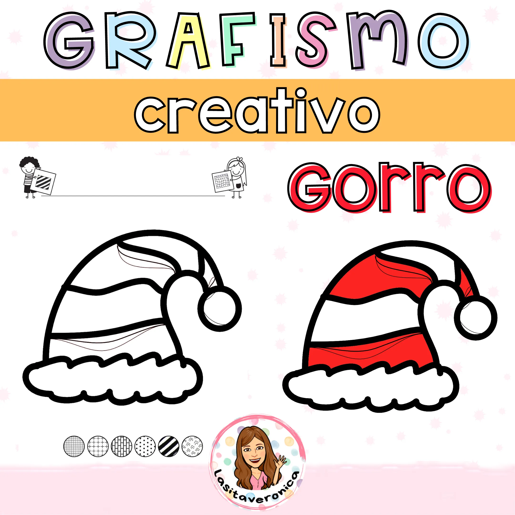 Grafismo gorro Navidad / Christmas hat Doodle 2