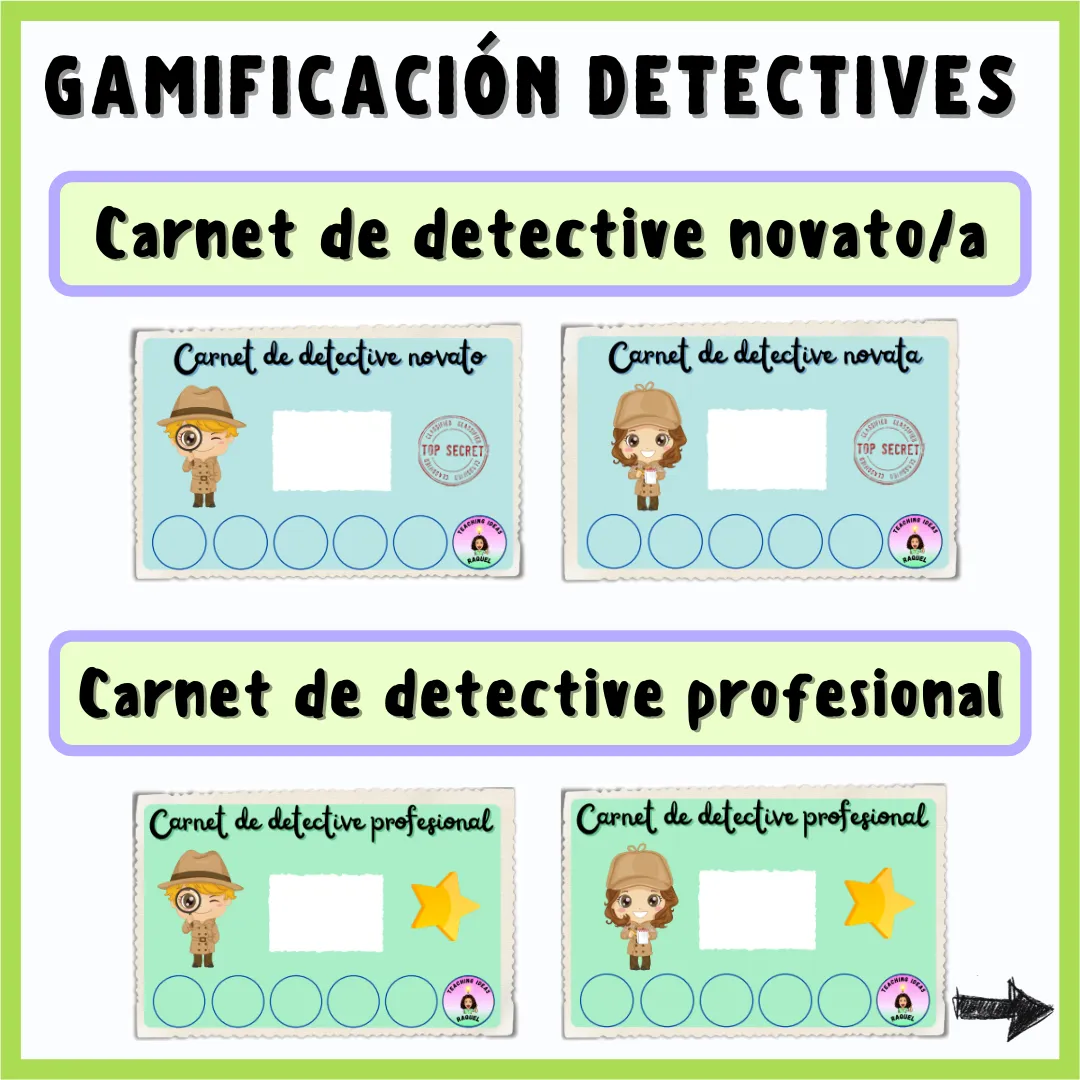 Carnet detective novato y profesional