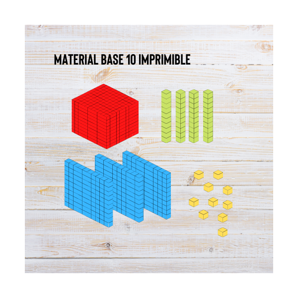Material multibase o base 10 imprimible