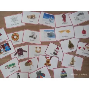 Tarjetas vocabulario Navidad-Invierno