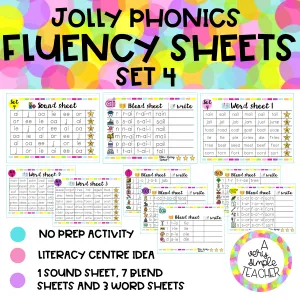 JOLLY PHONICS Fluency sheets SET 4