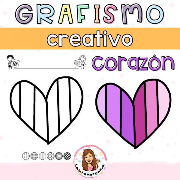 Grafismo corazón San Valentín / Heart Doodle. Valentine's Day. February