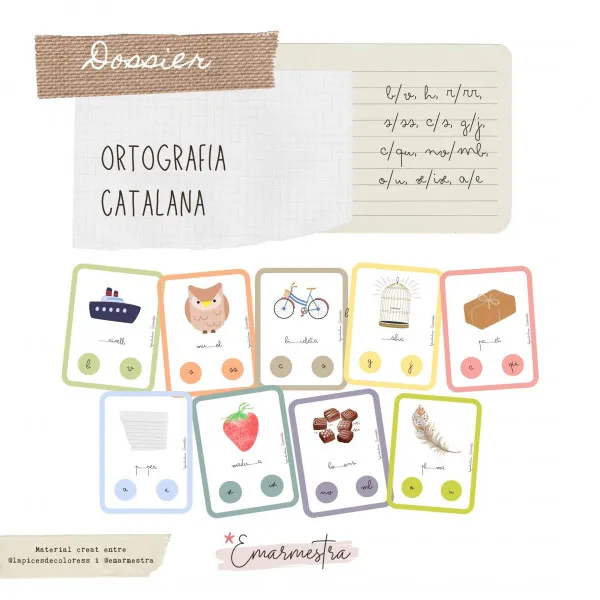 Targetes per practicar ortografia catalana