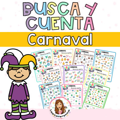 Busca y cuenta. Carnaval. / I spy and count. Carnival