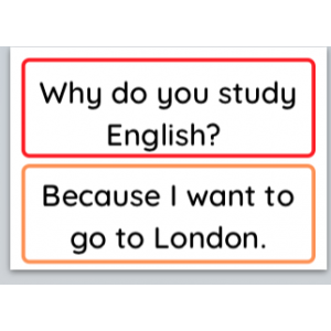 Why/because matching game