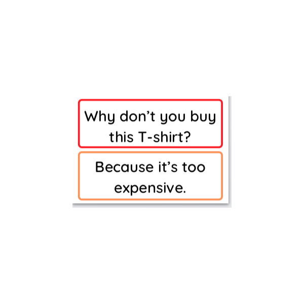 Why/because matching game