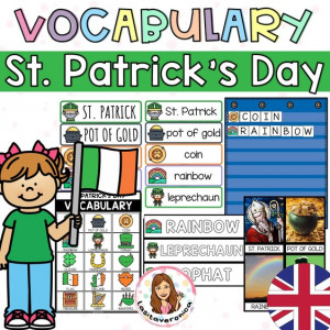 Vocabulario San Patricio / St. Patrick's Day vocabulary. Literacy centers.