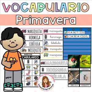 Vocabulario Insectos. Primavera.